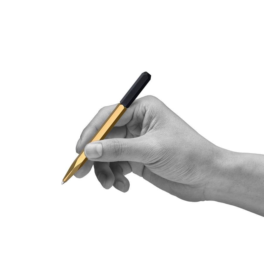 KRAMA | TWIST BALLPOINT PEN - BRASS / BLACK