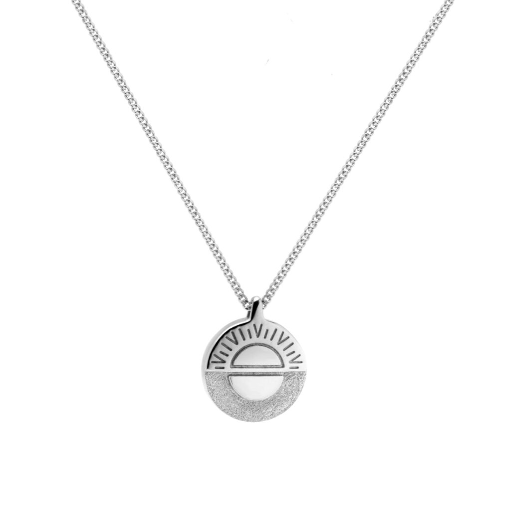 MINI HORIZON NECKLACE | SOLID SILVER 925 | PLATINUM PLATED ...